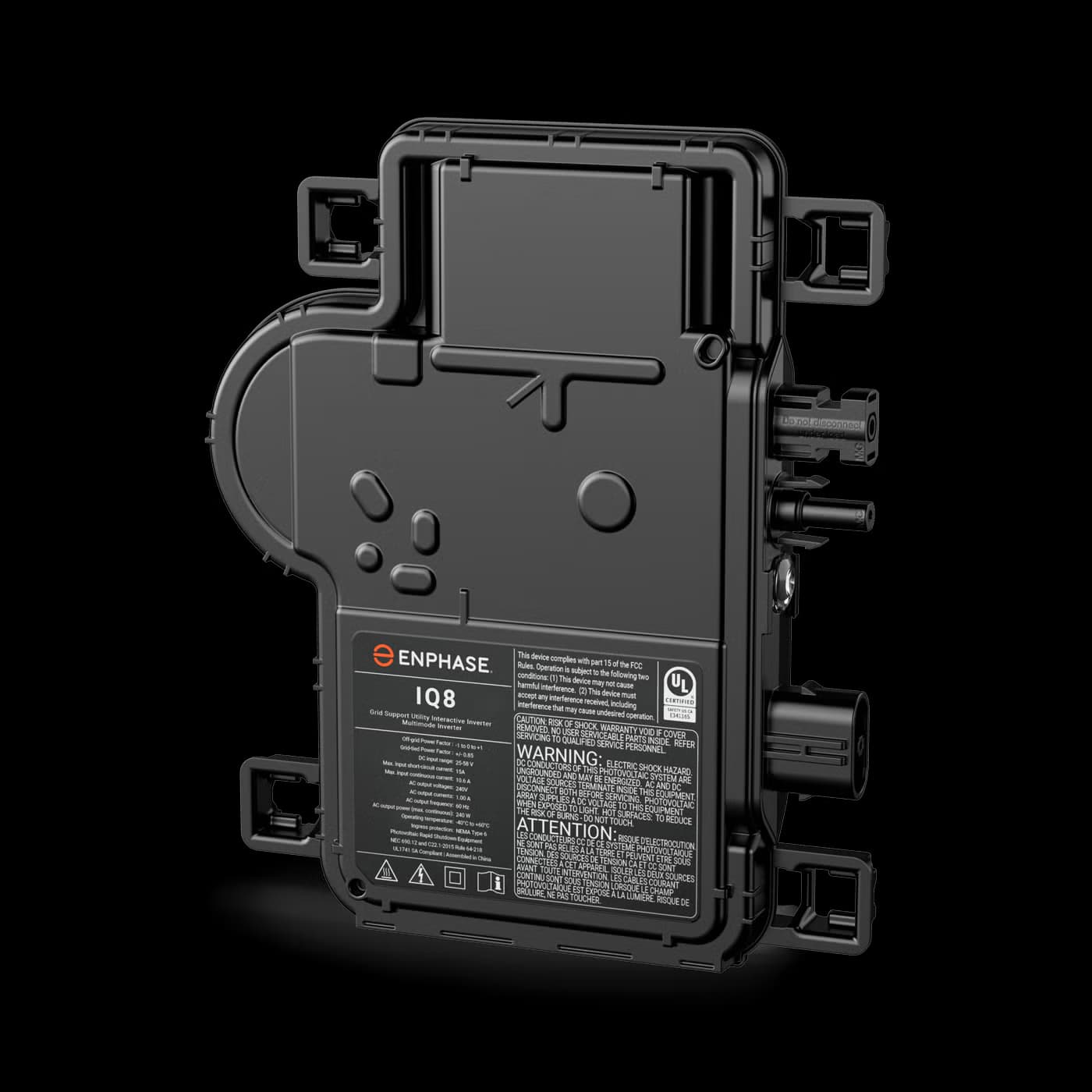 Enphase IQ8 microinverters with IQ Battery stack